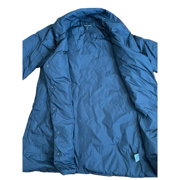 Eileen Fisher Stand Collar Black Down Puffer Winter Coat Jacket, Size XS *Flaw* - Picture 5 of 10